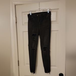 American Eagle black curvy hi rise jeggings size 6